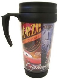 A travel mug from the Pixar Movie Cars