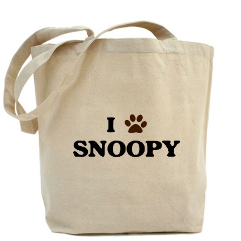 I paw snoopy tote bag