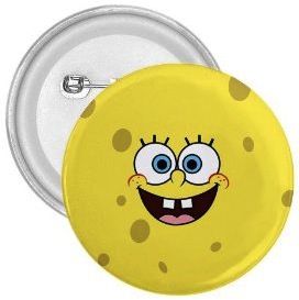 Spongebob's face button 3 inch