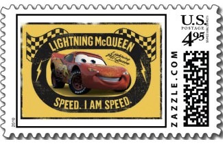  Lightning McQueen I am Speed Postage stamp