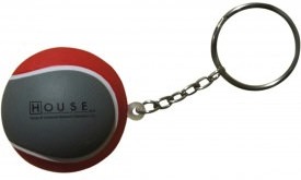 House Tennis Ball Keychain