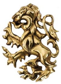 24k Gold Plated Sterling Silver Gryffindor Pin