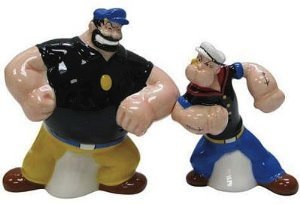 Popeye and Brutus salt and Pepper shaker