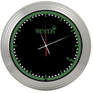 Weeds Neon Clock