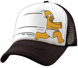 Homer in his underwear on this trucker cap