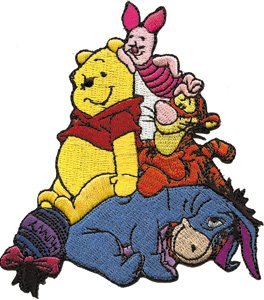 Winnie the pooh and friends patch to iron on your clothes