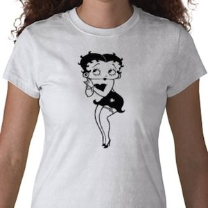 A drawing of Betty boop but then on this tshirt #tshirt