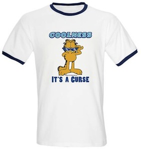 Coolness it's a Curse Garfield Funny T-Shirt