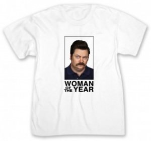 Parks & Recreation Woman of the Year T-Shirt - White
