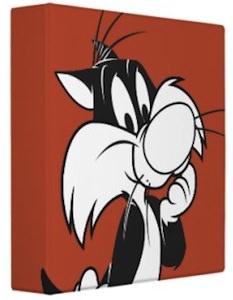 Looney Tunes Sylvester binder