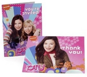 iCarly wants to invite you to the party with these invitation and thank you cards