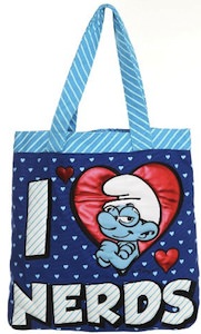 I Love Nerds with Brainy Smurf on this Tote bag