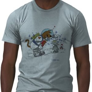 Scooby-Doo astronaut with Robot t-shirt