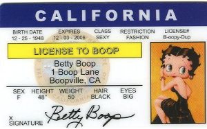 Betty Boop Id card