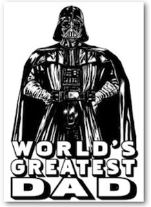 Farther's Day poster with Darth Vader from Star Wars