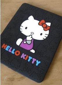 Black Hello Kitty iPad case made of silicon