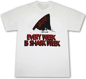 Jaws every week is shark week white t-shirt