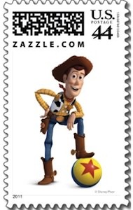 Woody From Toy Story on this Mail stamp