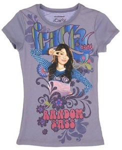 Lilac T-shirt with iCarly in Random sass