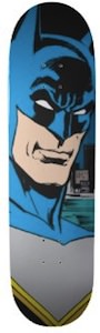 Batman's face on a skateboard that is a hot must have item