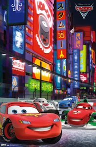 Cars 2 racing in Tokyo Japan