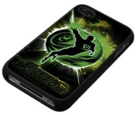 Green Lantern in front of the green planet iPhone case