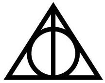 Deathly Hallows crest window decal / sticker