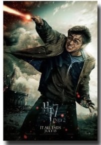 HP7 part 2 movie poster of Harry in Battle