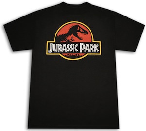 Jurassic park logo t-shirt with the real movie logo