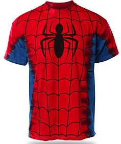 Spider-Man t-shirt that is tie-dyed 