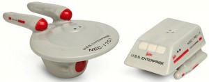 Star Ship Enterprise and Shuttle are now salt and pepper shakers