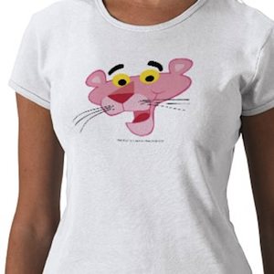 The Pink Panter on a great looking t-shirt