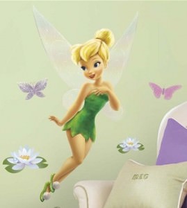 Tinker Bell Giant Wall Decal with Glitter
