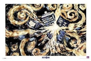 Doctor Who Van Gogh's Exploding Tardis Poster