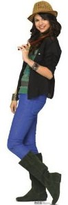Alex Russo cutout poster with Slena Gomez