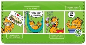 Garfield green tips checkbook cover