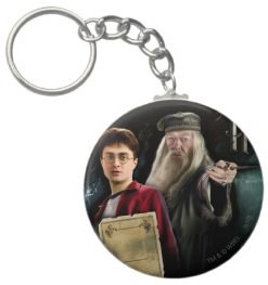 Harry Potter and Professor Dumbledore on one key chain