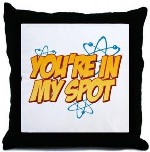 Big Bang Theory Your In My Spot Throw Pillow