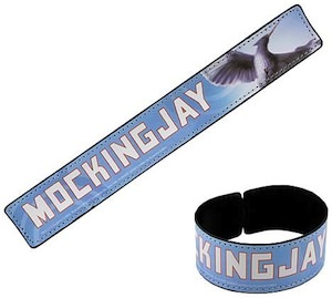 The Hunger Games slap bracelet of the mockinjay