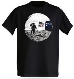 Doctor Who Moonlanding Tardis t-shirt