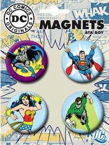 DC Comics Superhero magnet with Batman, Superman, Green Lantern and wonder woman