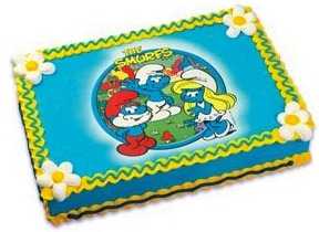 The smurfs edible picture cake topper