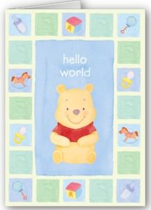 Disney winnie the pooh personal greeting card