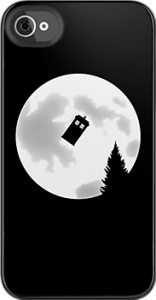 Doctor Who tardis and the moon iPhone case