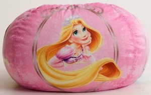 bean bag chair with disney princesses on it