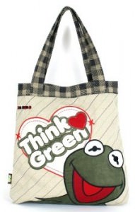 Kermit The Frog Think Green Tote Bag.