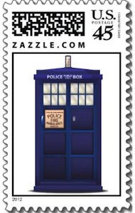 Tardis Postage Stamp from Doctor Who