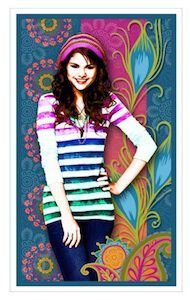 Wizards of waverly place notebook stickers of Selena Gomez