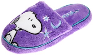 Snoopy women's purple moon slippers