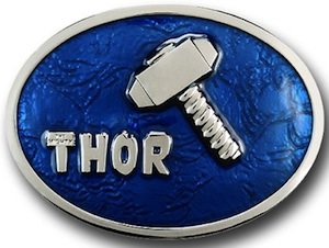 Thor Blue Mjolinir hammer belt buckle